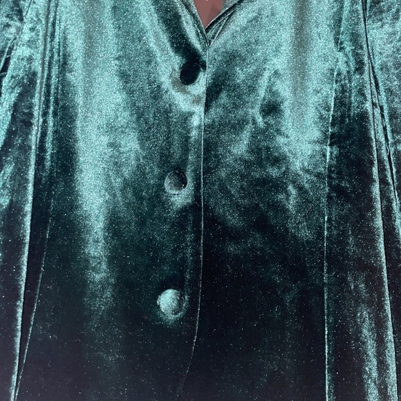 Alegra K Green Velour Blazer-XL - Picture 4 of 6